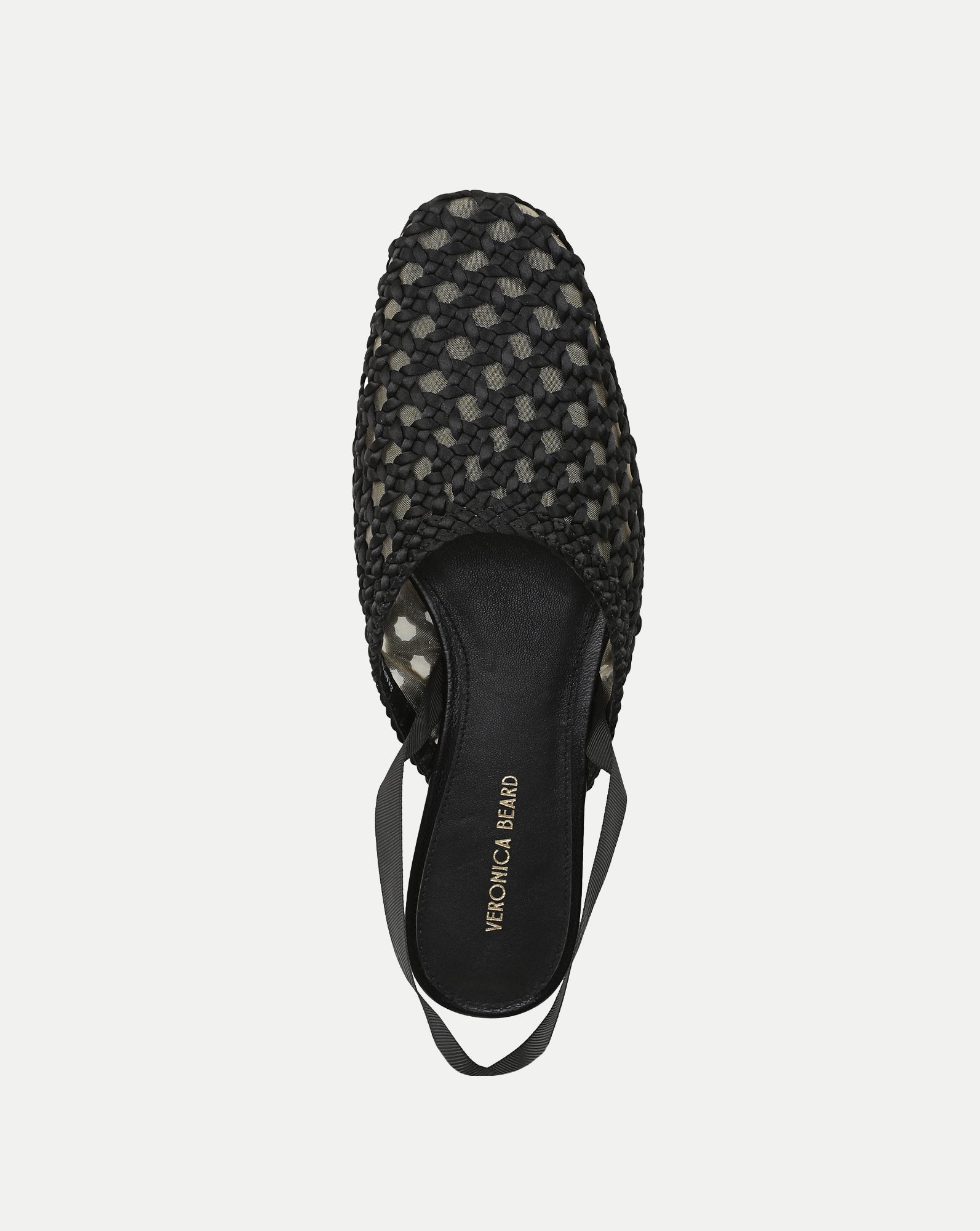 Veronica Beard Malia Woven Satin Mule - Black
