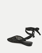 Veronica Beard Malia Woven Satin Mule - Black
