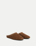 Veronica Beard Narcisa Shearling Mule - Chestnut