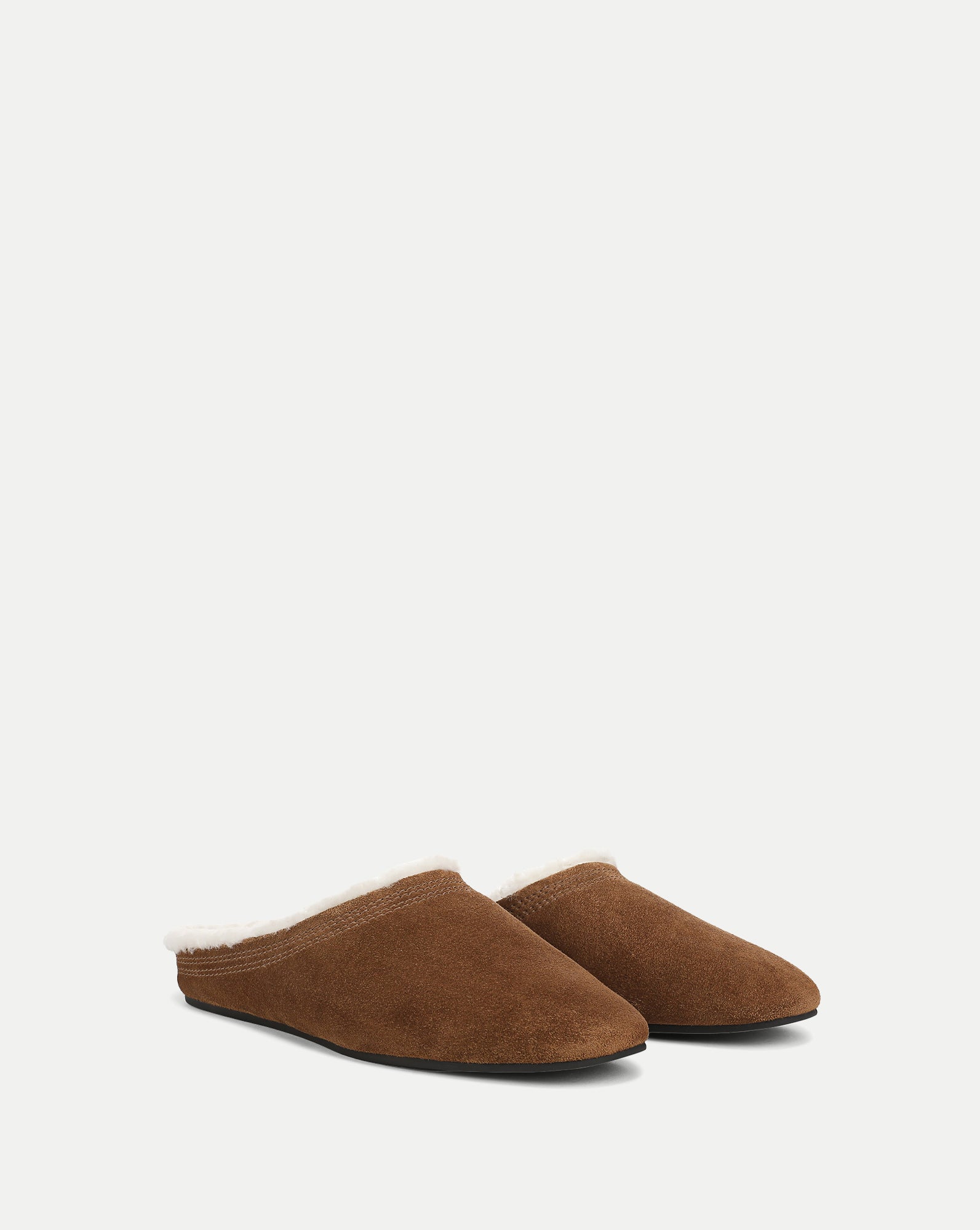 Veronica Beard Narcisa Shearling Mule - Chestnut