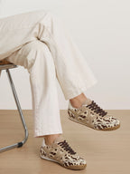 Veronica Beard Natalia Calf Hair Sneaker - Sand/Brown Multi