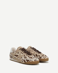 Veronica Beard Natalia Calf Hair Sneaker - Sand/Brown Multi