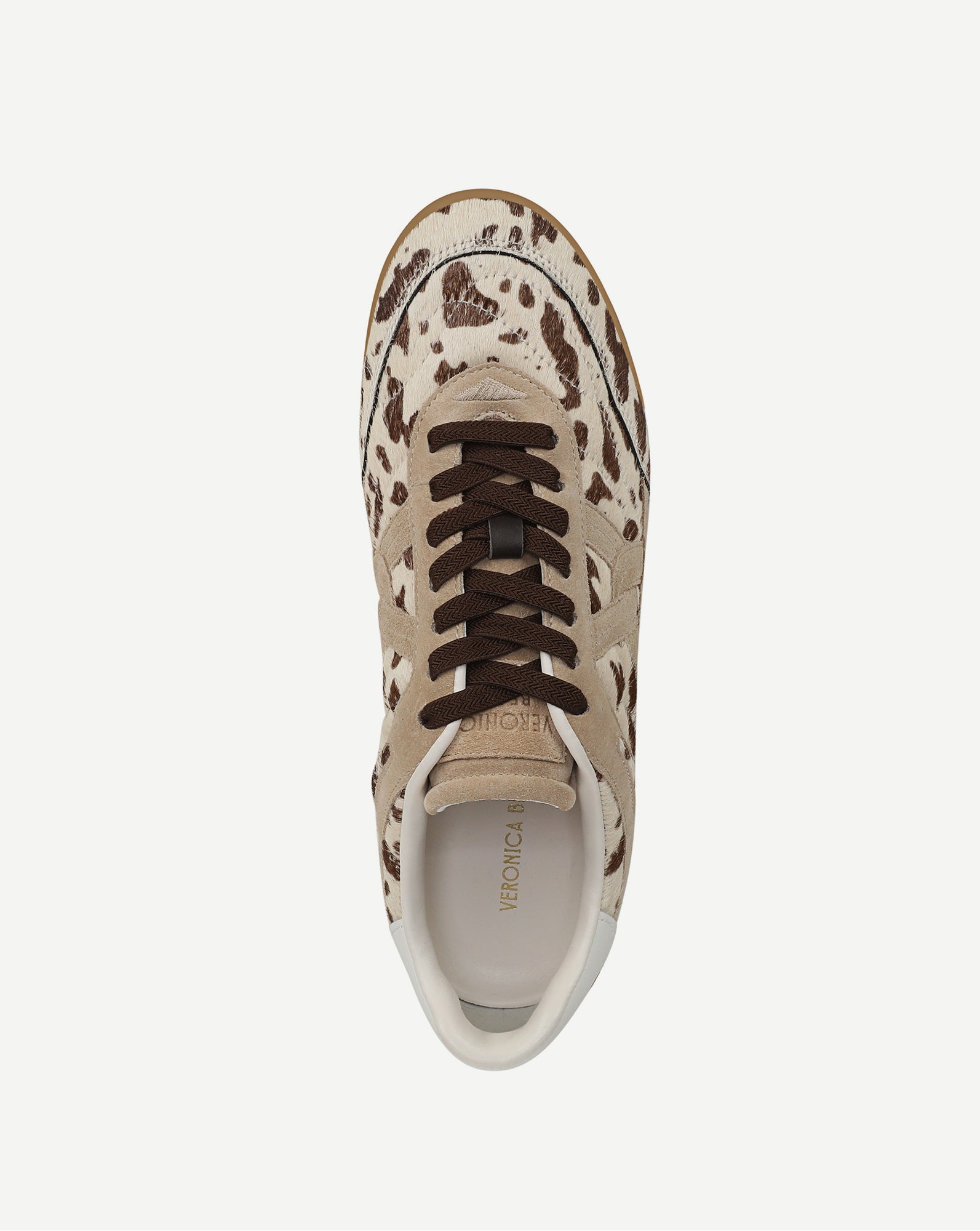 Natalia Calf Hair Sneaker in Sand/Brown Multi | Veronica Beard