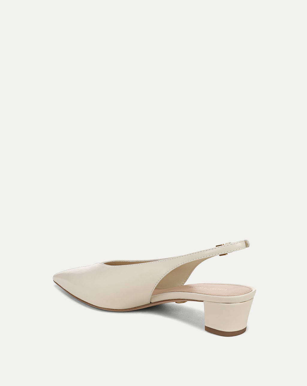 Veronica Beard Cream leather slingback block heel