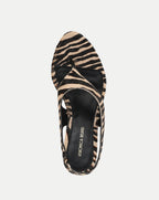 Veronica Beard Zebra print calf hair slingback sandal