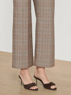 Veronica Beard Brown plaid wide-leg pants