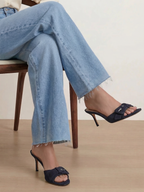 Veronica Beard Tia Buckle Sandal - Navy