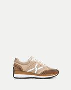 Veronica Beard Valentina Sport Sneaker - Chestnut/Ecru