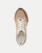 Veronica Beard Valentina Sport Sneaker - Chestnut/Ecru