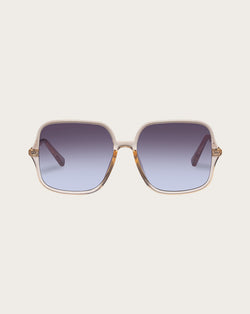 Oversized 70S-Inspired Sunglasses - Ecru