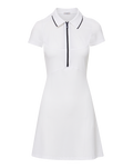 Veronica Beard Performance Mesh Polo Dress White/Navy