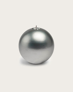 Meloria Graziani Metallic Ball Candle - Silver