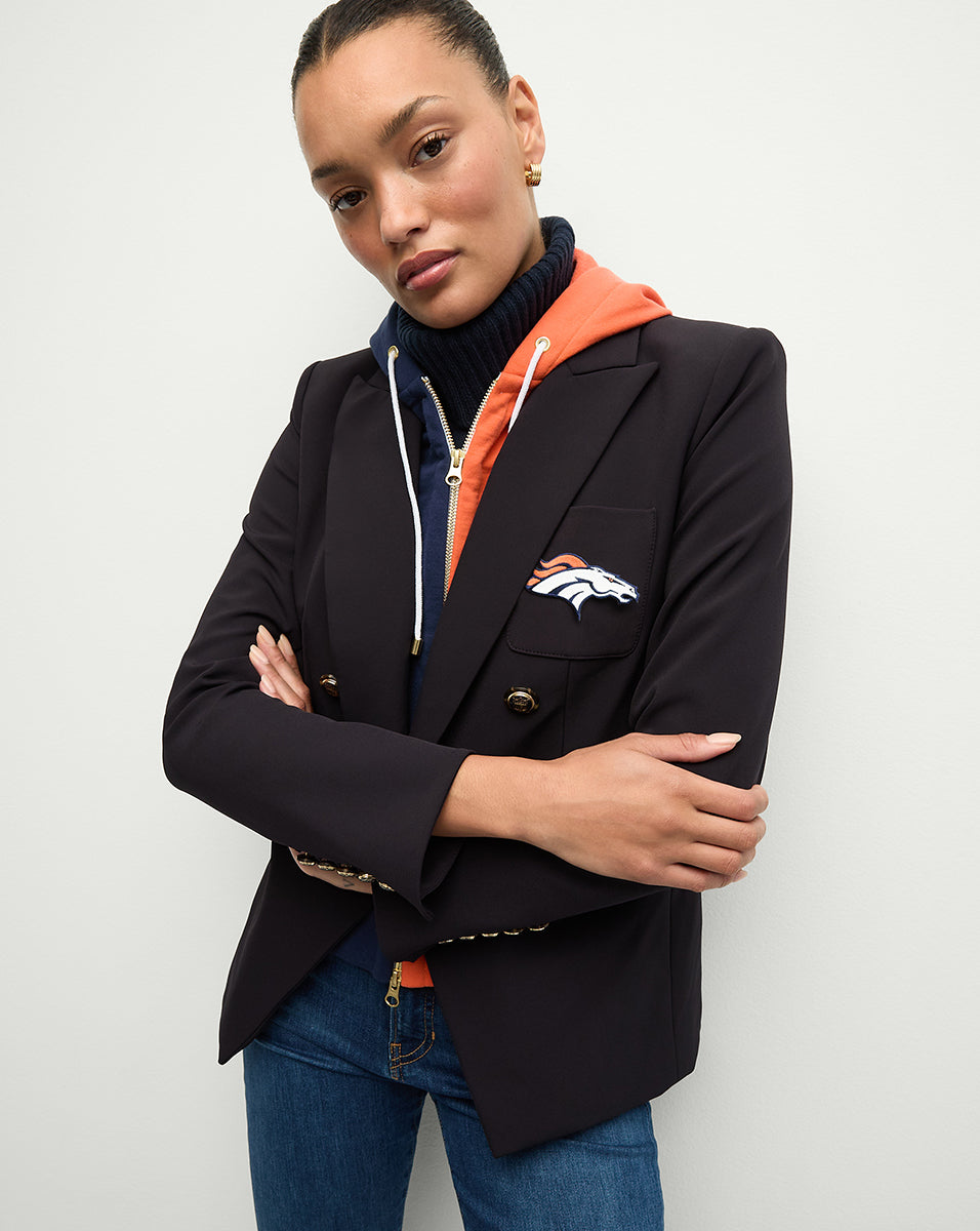 Denver Broncos Dickey Jacket in Navy/Gold Veronica Beard