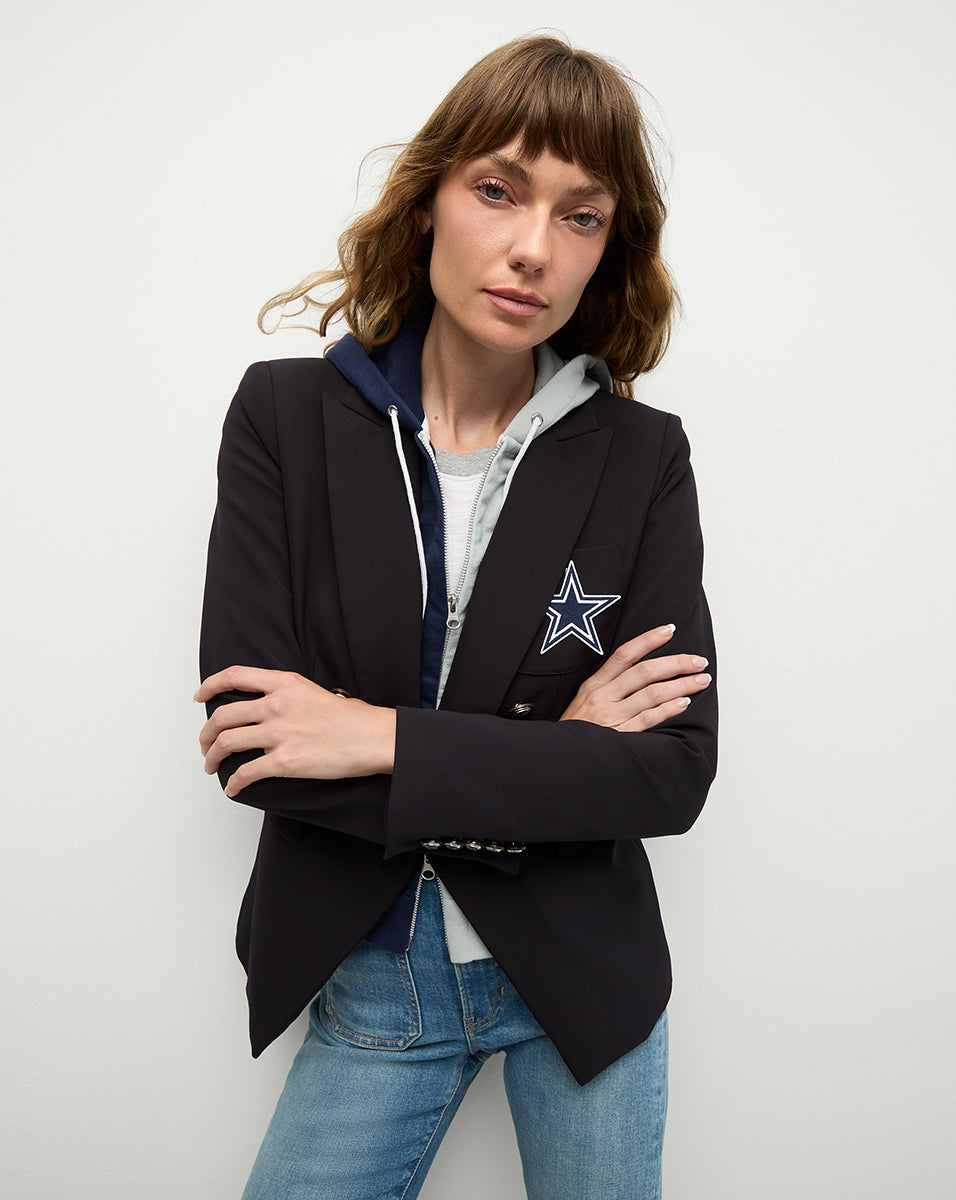 Dallas Cowboys Dickey Jacket in Navy/Silver Veronica Beard