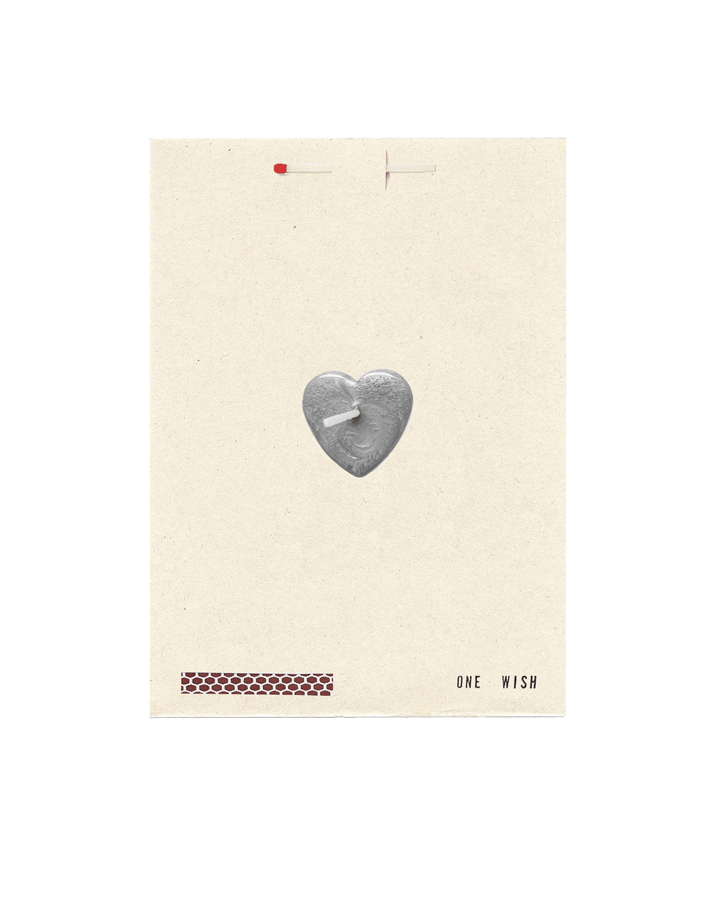 Veronica Beard Silver Heart Wish Card Silver