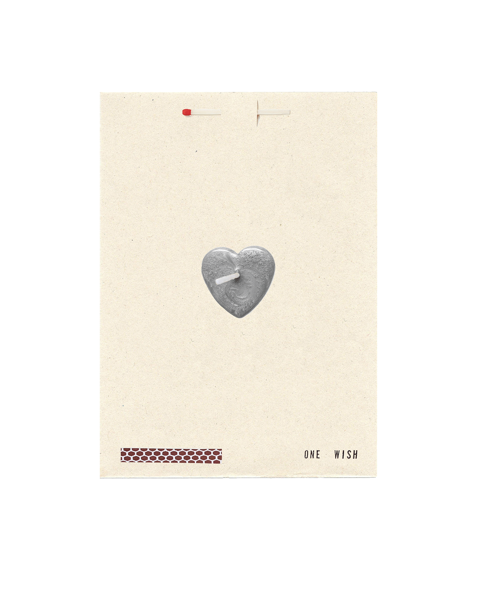 Veronica Beard Silver Heart Wish Card Silver