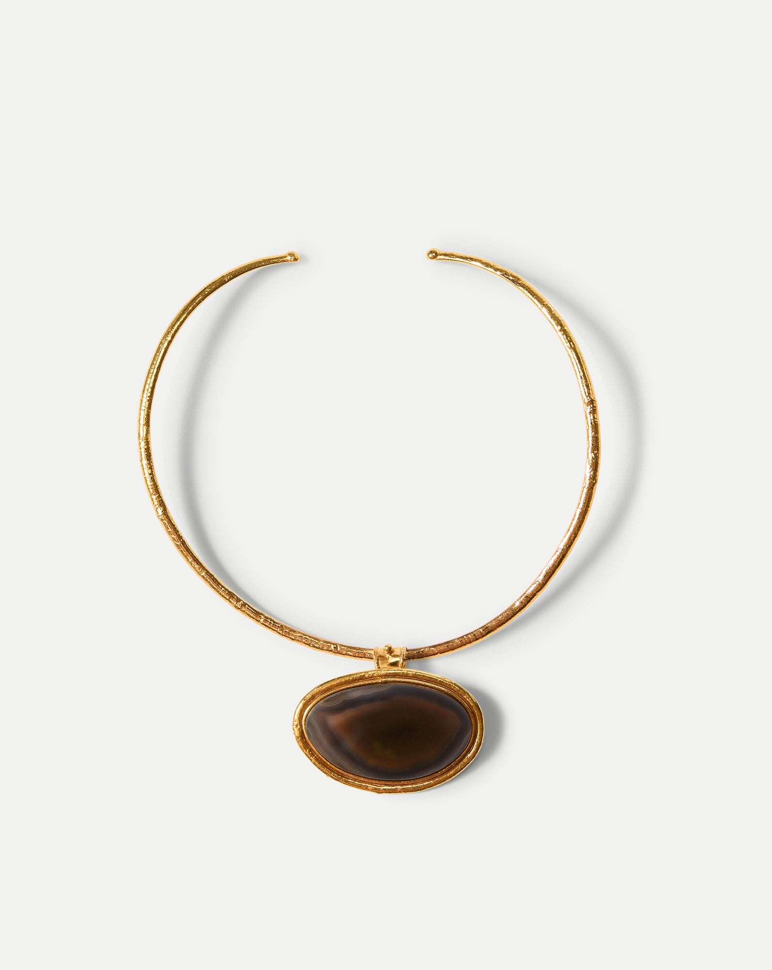 Veronica Beard Dakota Brown Agate Necklace - Brown Agate