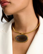 Veronica Beard Dakota Brown Agate Necklace