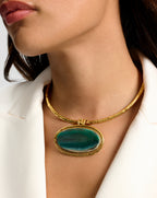 Veronica Beard Dakota Green Agate Necklace