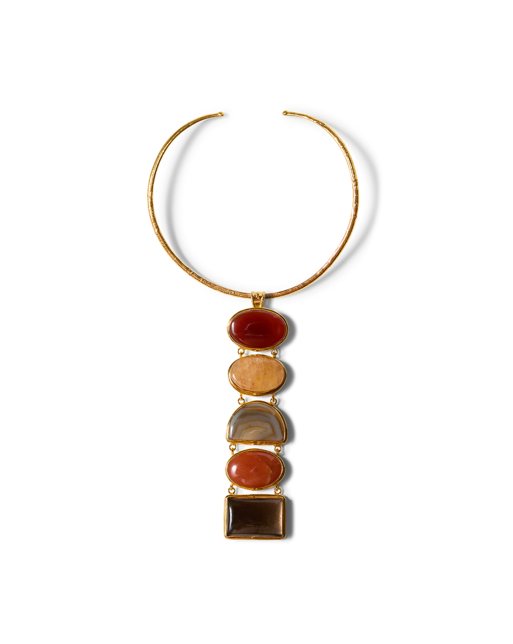 Veronica Beard Torque Semi-Precious Stone Necklace Multi
