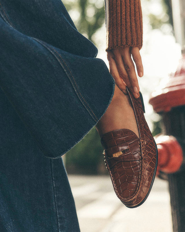 Penny Leather Loafer - Brown - 5
