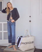 Veronica Beard Taylor Released Hem Cropped Wide-Leg Jean - Bright Blue