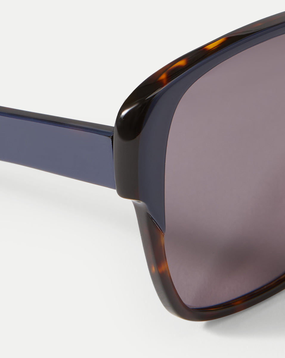 Brigitte Oversized Sunglasses in Blue | Veronica Beard display picture 3