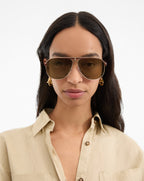 Veronica Beard Farrah Aviator Sunglasses