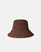 Veronica Beard Felix Raffia Bucket Hat - Dark Brown