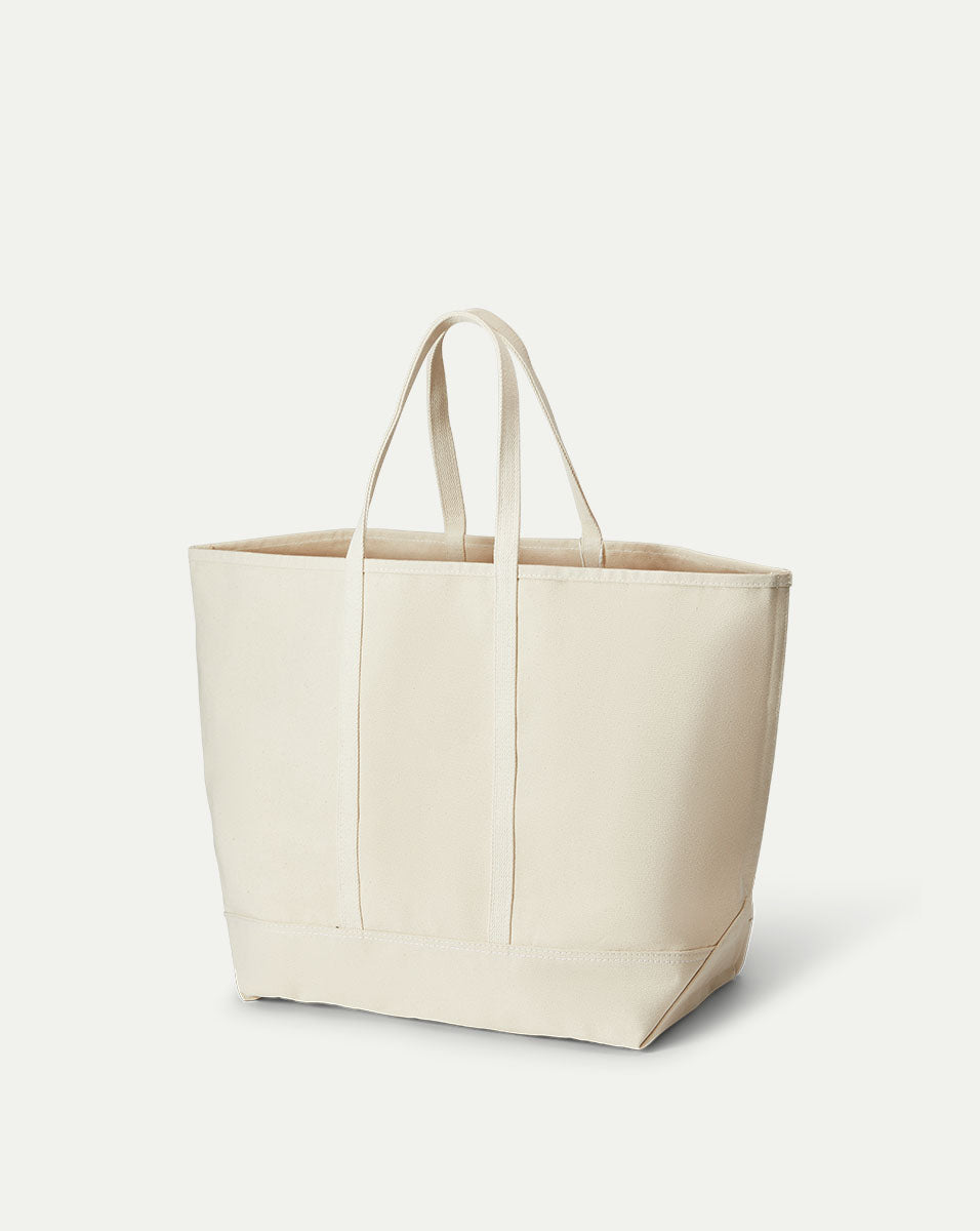 バッグ LOGO CANVAS TOTE BAG / NATURAL Large Canvas Logo Tote in Natural | Veronica Beard