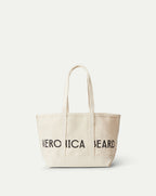 Veronica Beard Small Canvas Logo Tote - Natural