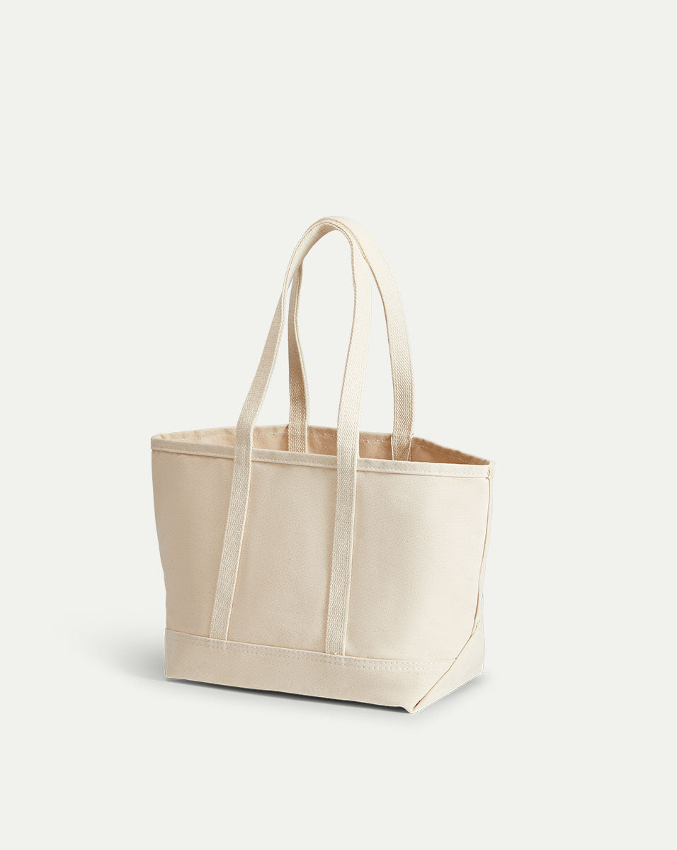 Small Canvas Logo Tote in Natural | Veronica Beard