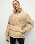 Veronica Beard Fairbanks Fox Puffer Jacket - Khaki