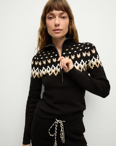 Veronica Beard Fairbanks Blanche Knit Turtleneck - Black