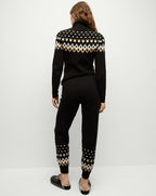 Veronica Beard Fairbanks Blanche Knit Turtleneck - Black