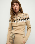 Veronica Beard Fairbanks Blanche Knit Turtleneck - Khaki
