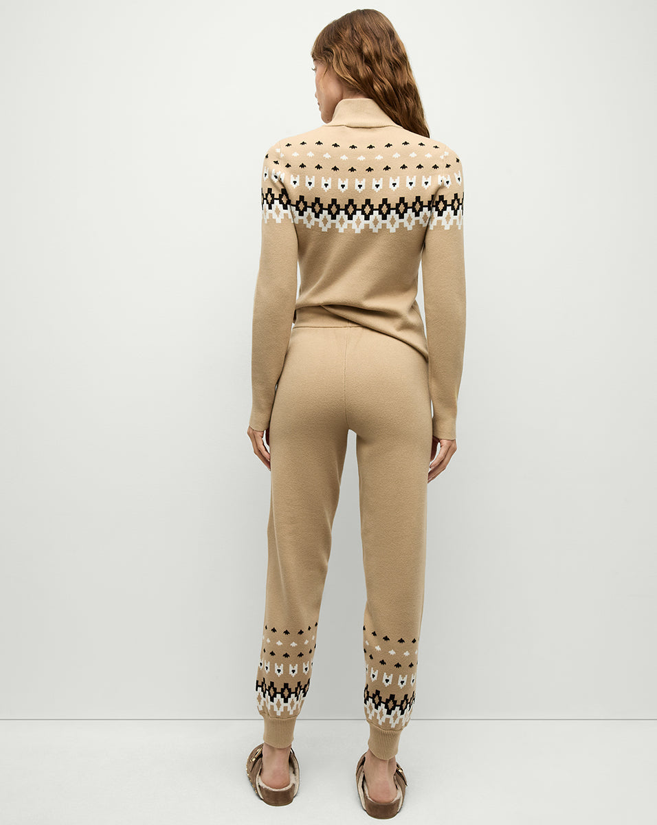 Fairbanks Blanche Knit Turtleneck in Khaki | Veronica Beard