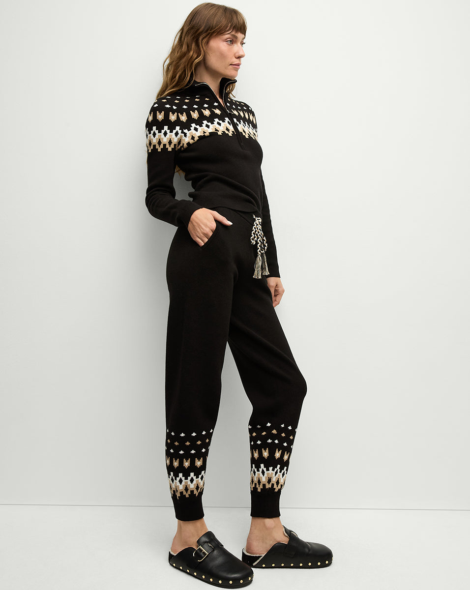 Veronica Beard Fairbanks JoJo Knit Jogger - Black