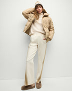 Veronica Beard Sun Valley Petra Flare Pants - Natural/White
