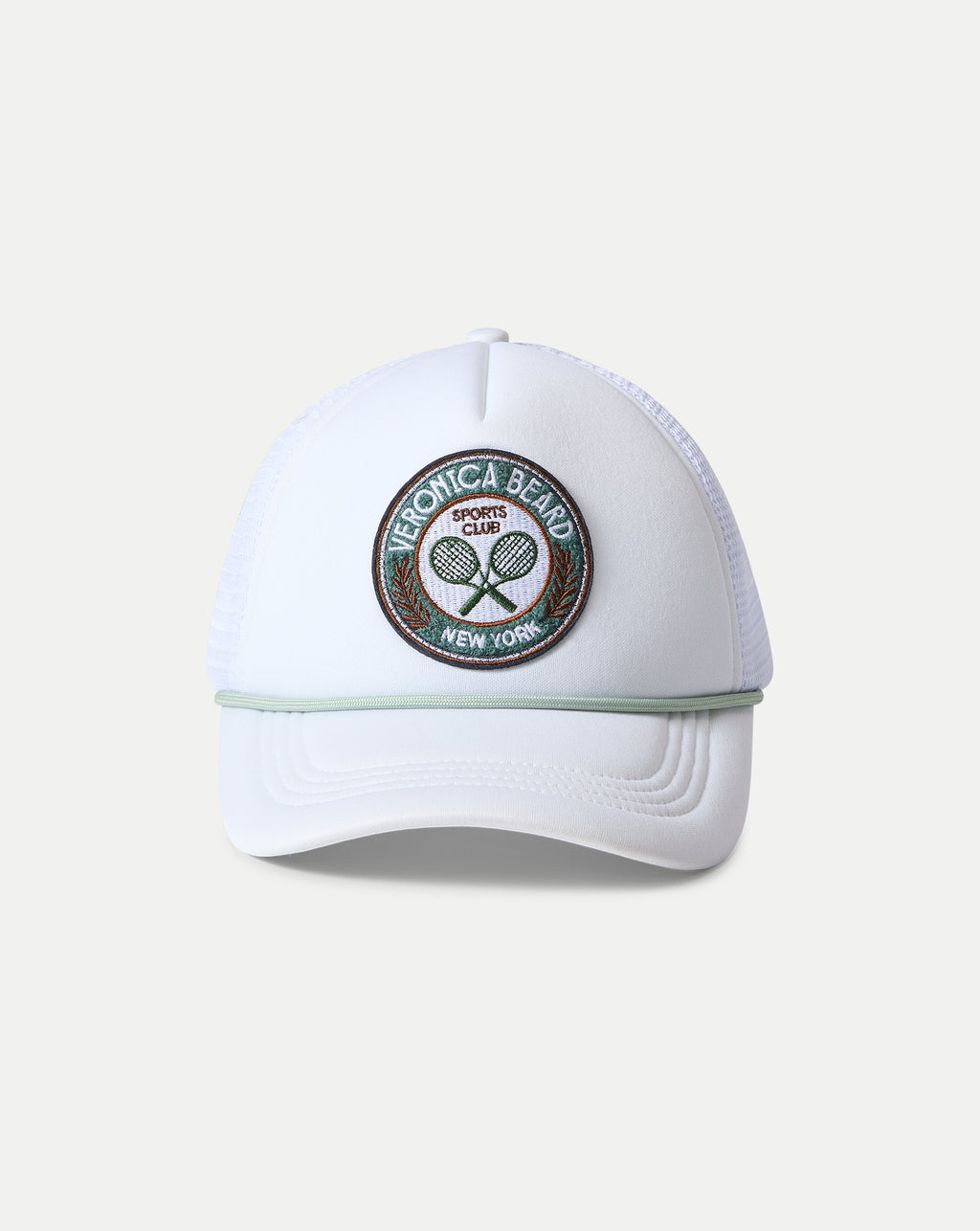 Veronica Beard Sports Club Trucker Hat - White/Green