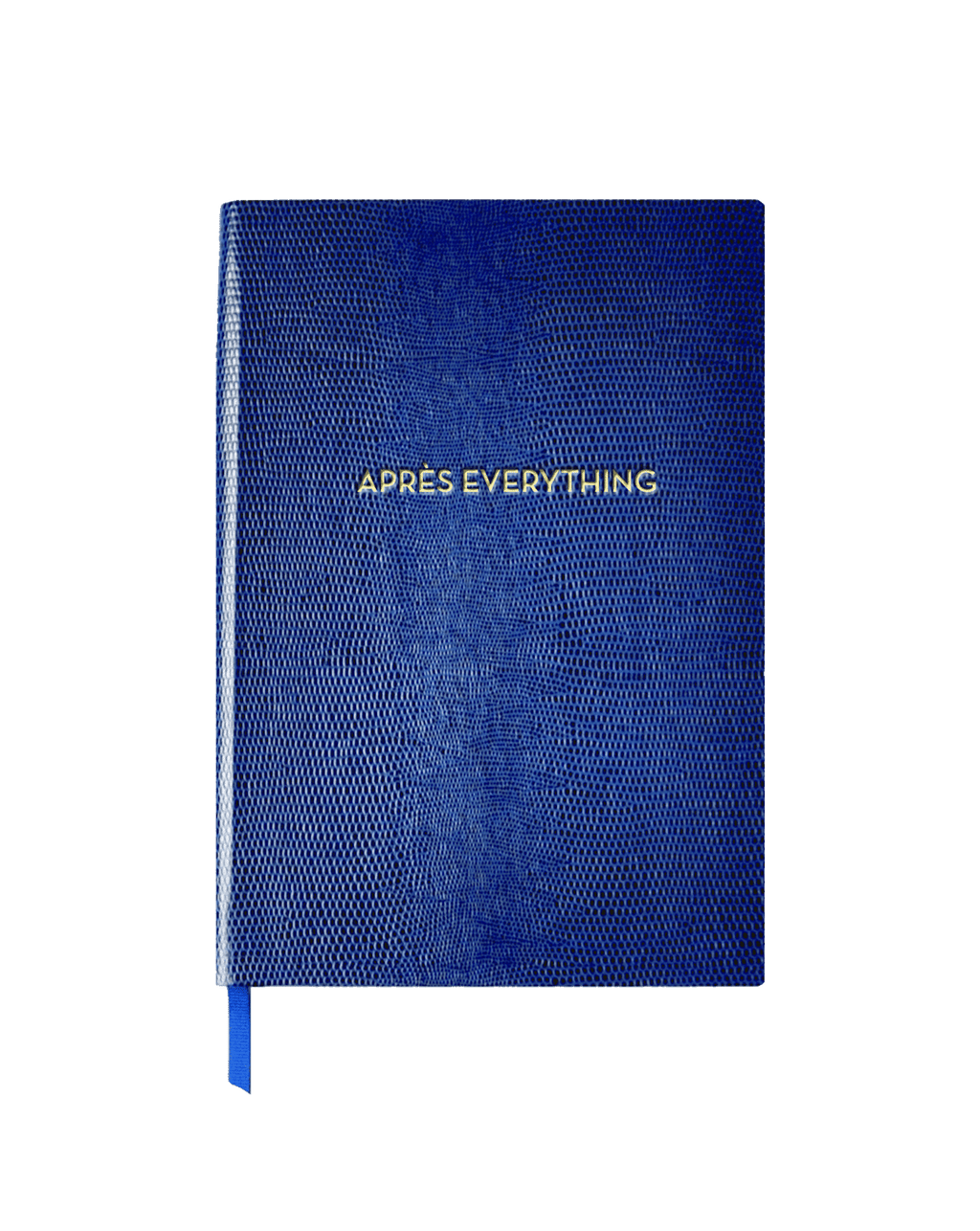 Veronica Beard Lizard-Embossed Notebook Blue