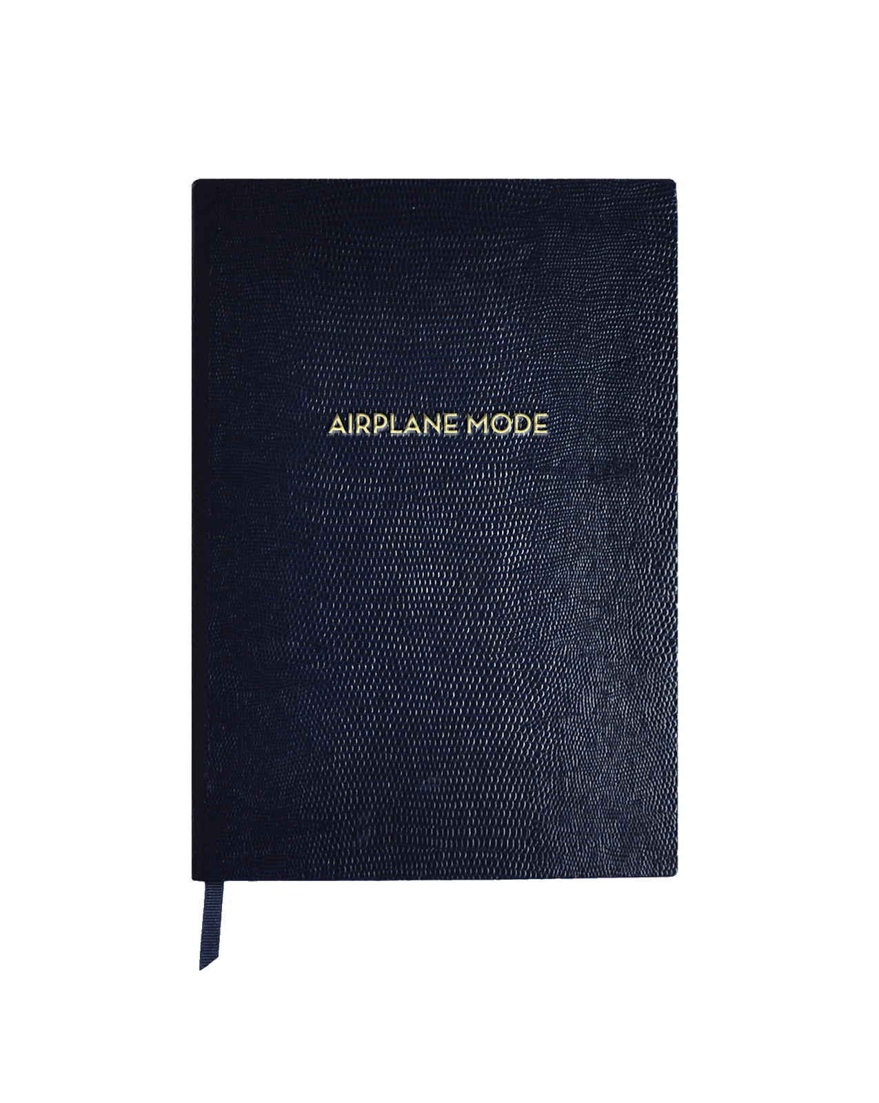 Veronica Beard Lizard-Embossed Notebook Midnight