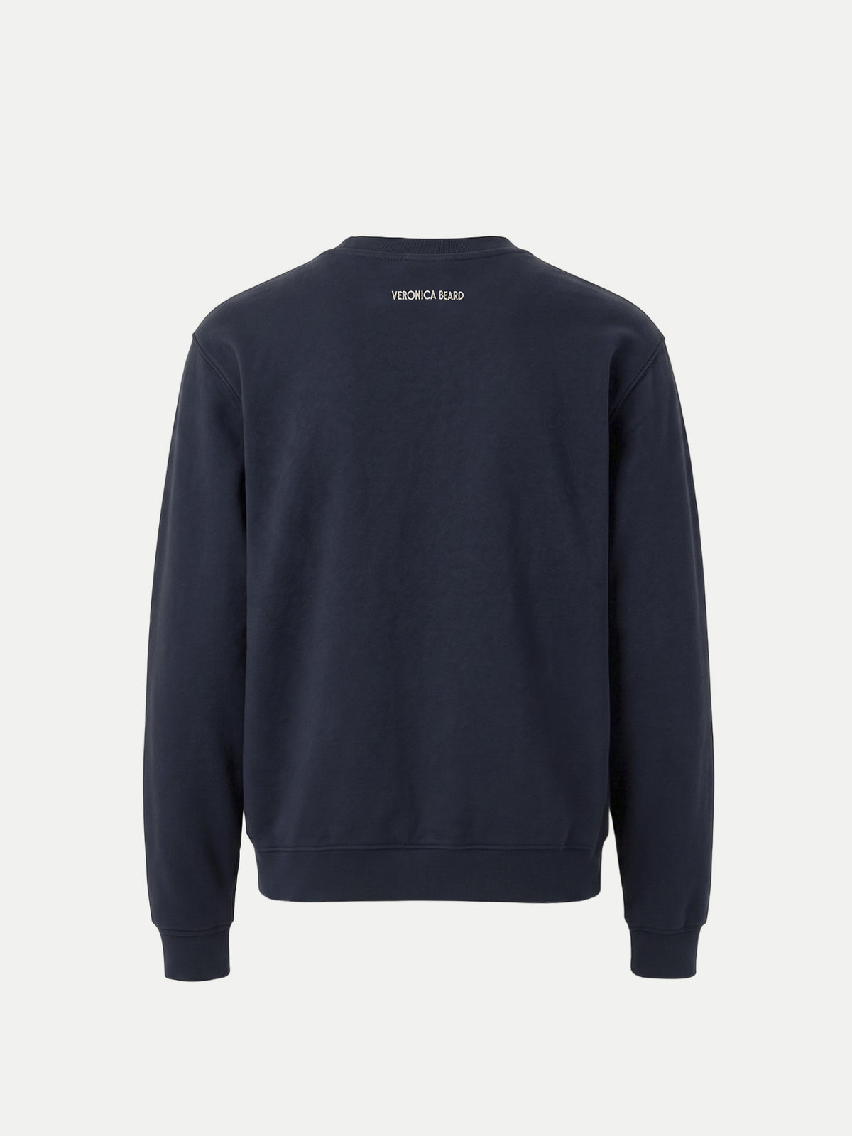 Veronica Beard Dark navy crewneck sweatshirt with back text logo.