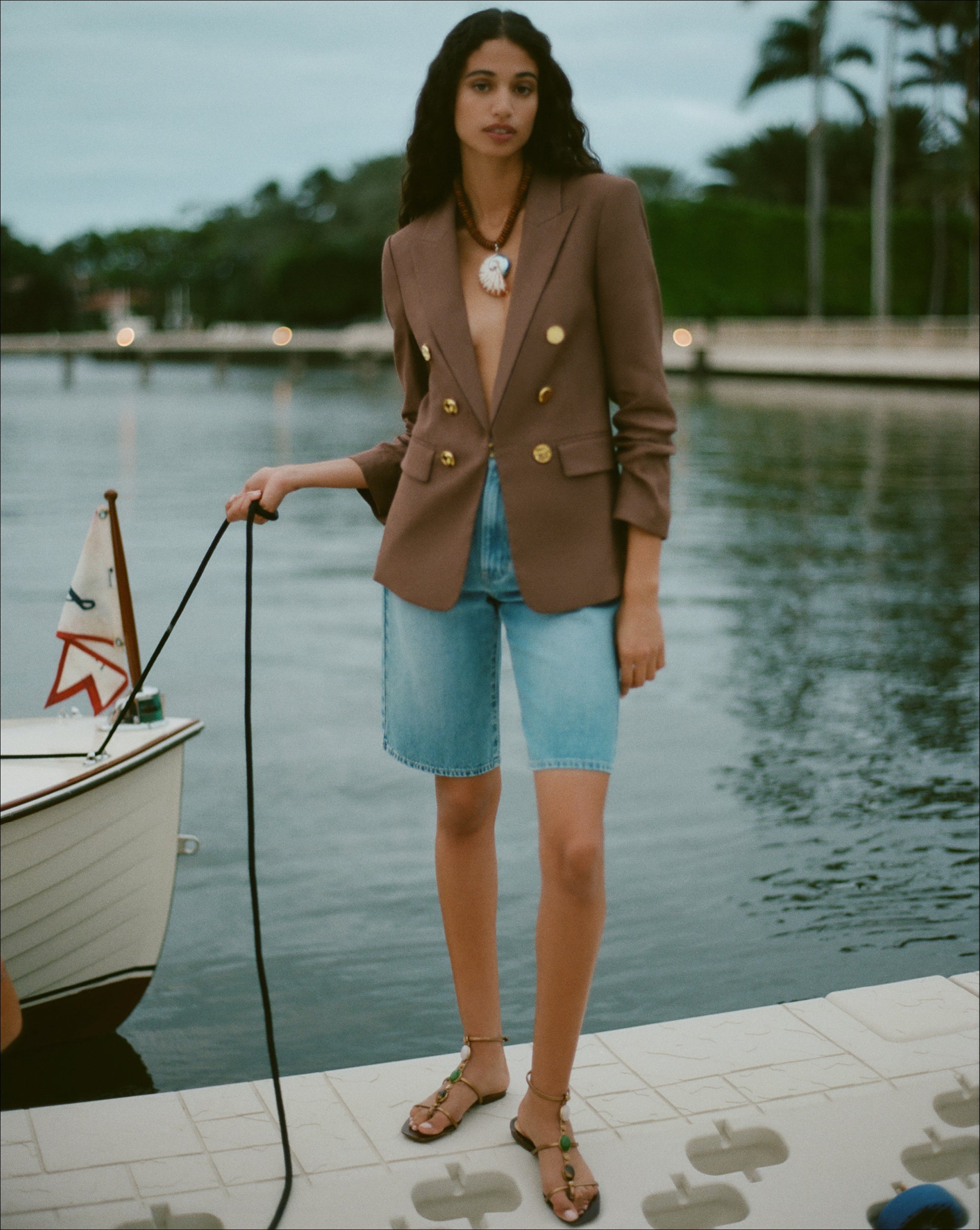 Veronica Beard Beacon Dickey Jacket - Light Chicory