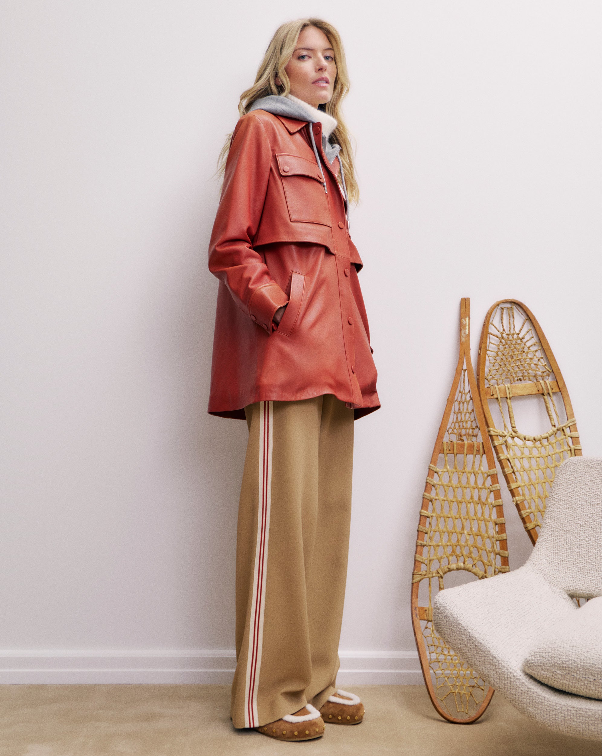 Veronica Beard Eugene Wide-Leg Pant - Khaki