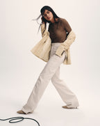 Veronica Beard Neita Ribbed Crewneck Top - Lichen