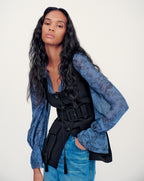 Veronica Beard Becker Belted Vest - Black