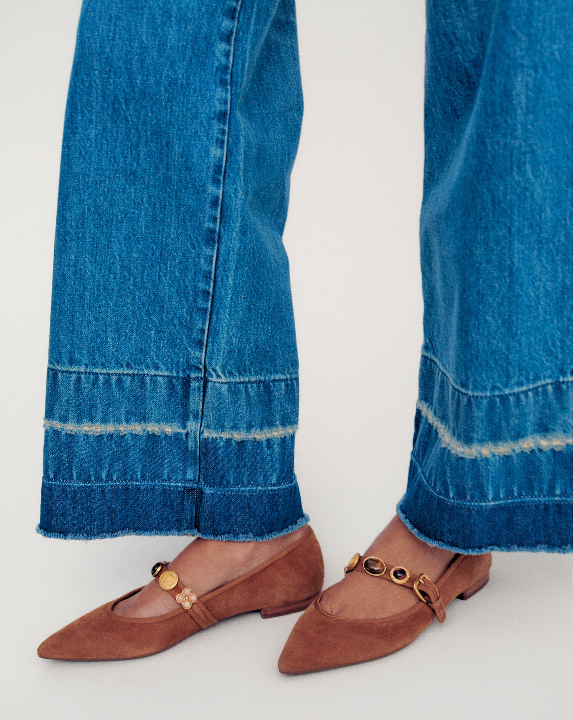 Selene Embellished Flat in Brown | Veronica Beard Selene Embellished Flat in Brown | Veronica Beard