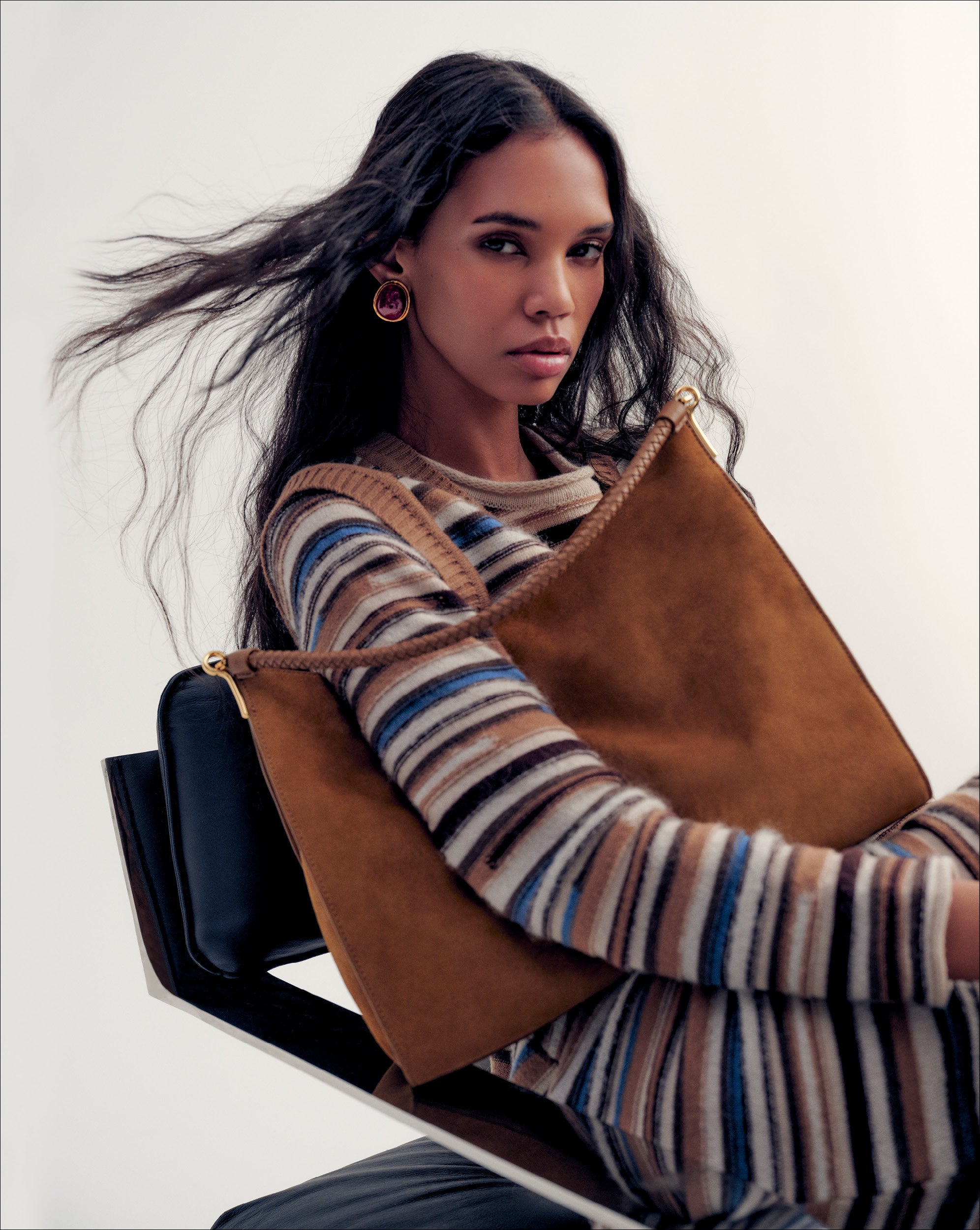Vida Suede Shoulder Bag in Tan Acorn | Veronica Beard