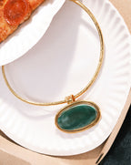 Veronica Beard Dakota Green Agate Necklace